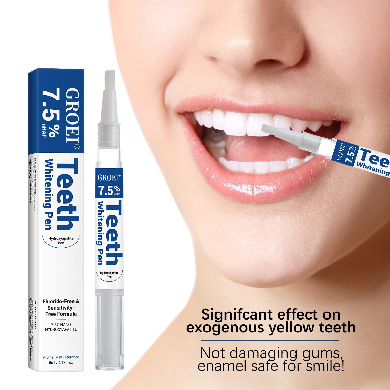 Teeth Whitening Pens - ปากกาฟอกสีฟันไฮดรอกซีอะพาไทต์ ปากกาเจลขจัดคราบขาวสดใส ดูแลสุขภาพช่องปาก ทำความสะอาด ฟันขาวสดใส ดูแลสุขอนามัยฟัน