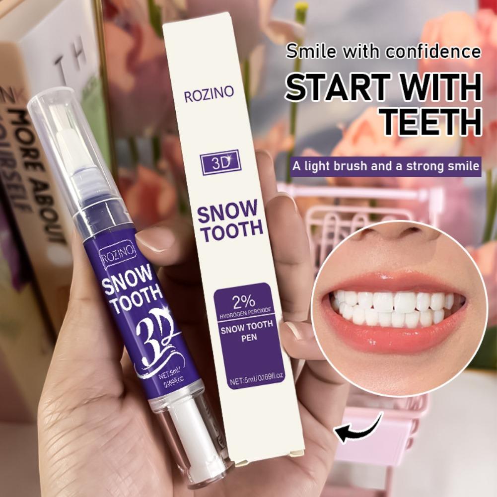 Teeth Whitening Pens - ปากกาดูแลช่องปากและฟันสำหรับทุกเพศ ลดคราบเหลือง ปากกาทำความสะอาดฟัน ปากกาเจลฟอกฟันขาวมืออาชีพ สีม่วง