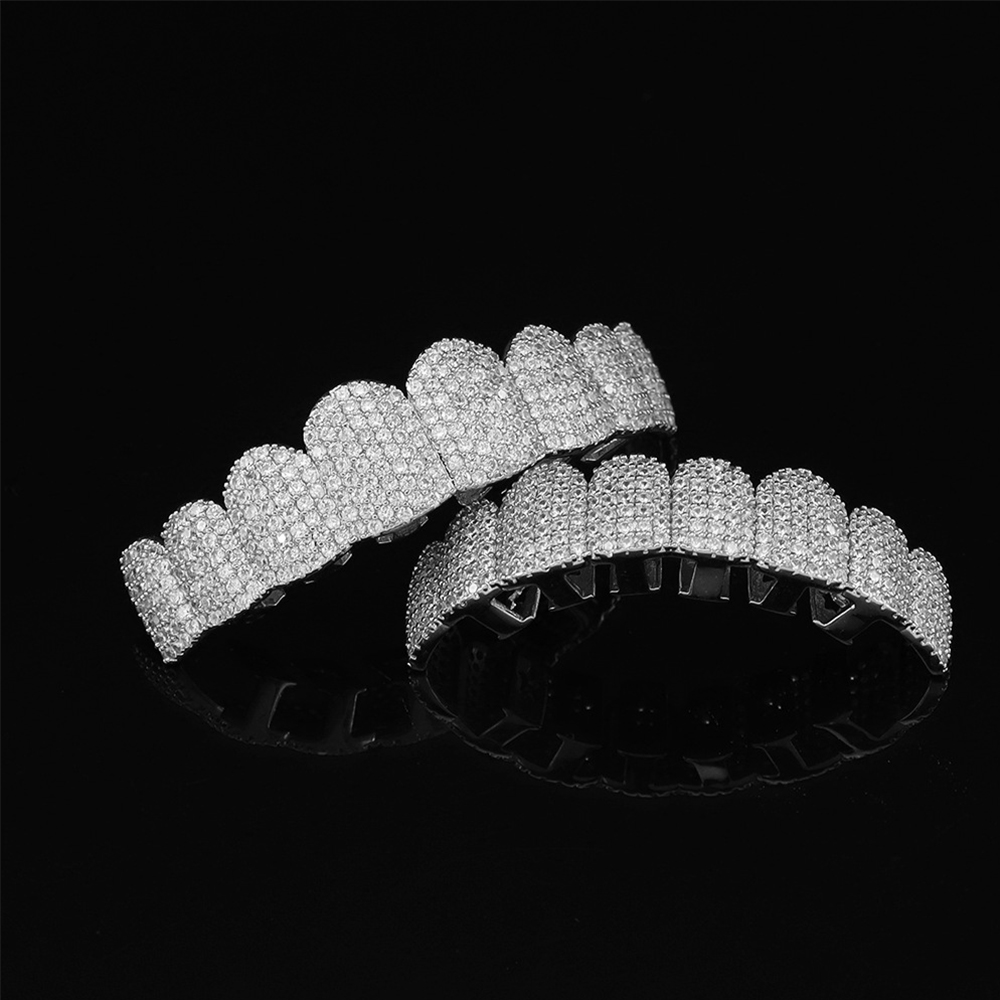 กริลล์ฟันชุบเงินประดับเพชร CZ  - Teeth Whitening Moulds บทวิจารณ์และราคา