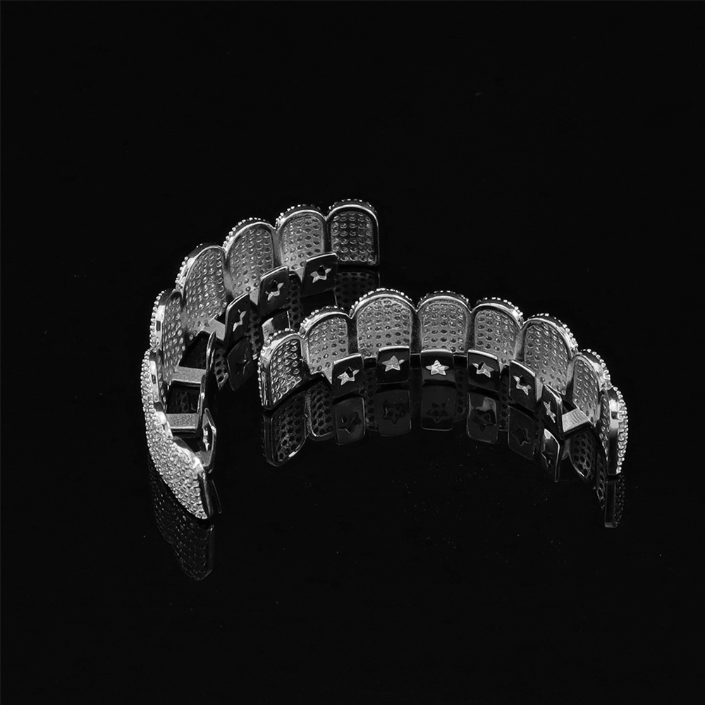 กริลล์ฟันชุบเงินประดับเพชร CZ  - Teeth Whitening Moulds บทวิจารณ์และราคา